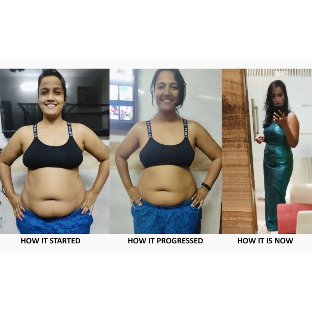 Rashmi Saxena, before and after fitcru coaching
